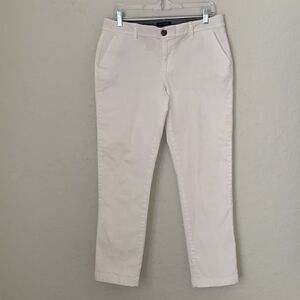 Tommy Hilfiger Stretch Slim Ankle White Pants Size 8